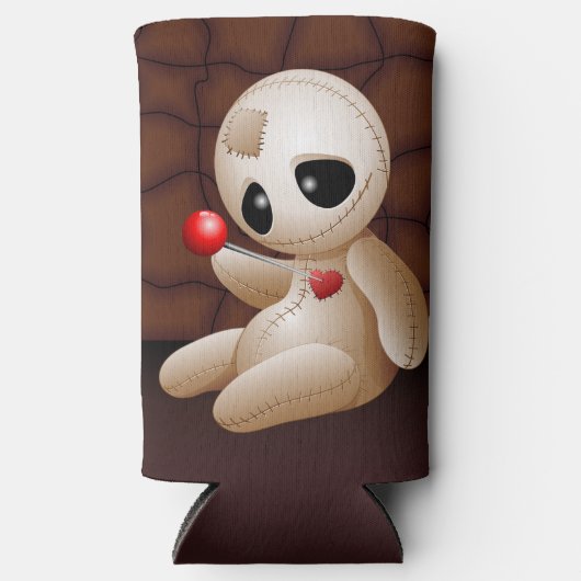 ブードゥー人形の恋の漫画 スリム缶クーラー (正面)