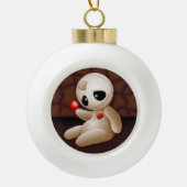 ブードゥー人形の恋の漫画 セラミックボールオーナメント (正面)