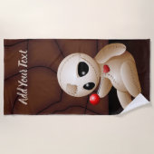 ブードゥー人形の恋の漫画 ビーチタオル (正面)