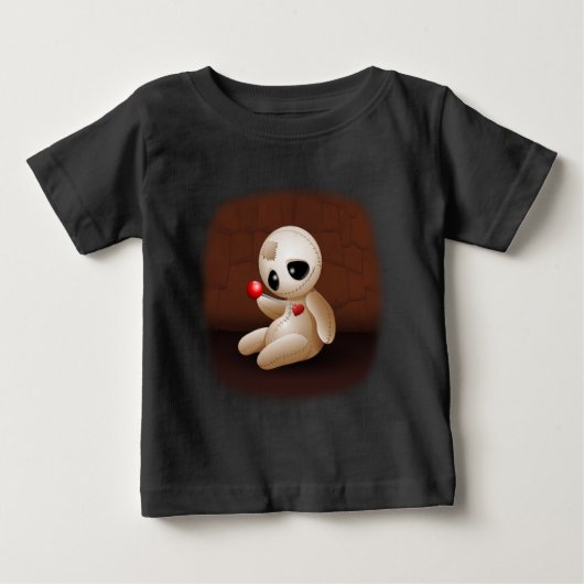 ブードゥー人形の恋の漫画 ベビーTシャツ (正面)