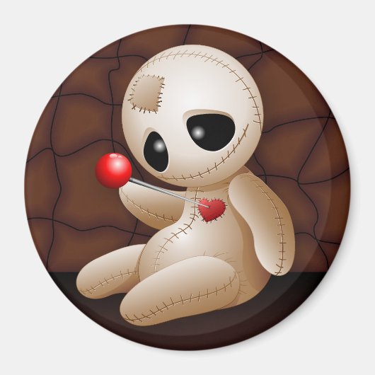 ブードゥー人形の恋の漫画 マグネット (正面)