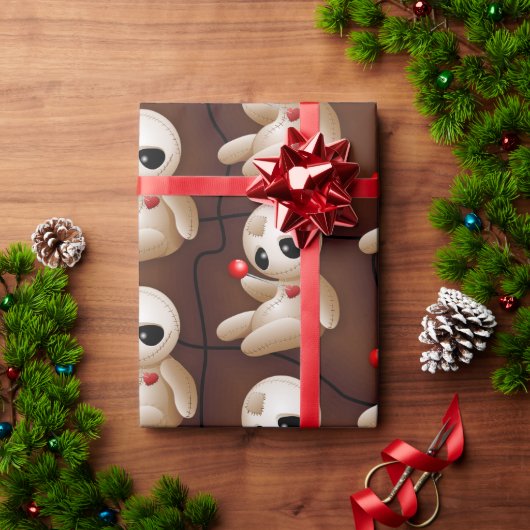 ブードゥー人形の恋の漫画 ラッピングペーパー (クリスマスギフト)