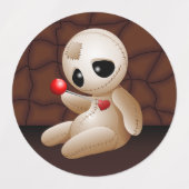 ブードゥー人形の恋の漫画 ラベル (デザイン2)