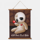 ブードゥー人形の恋の漫画 吊り下げ型タペストリー (正面)