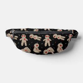 ブードゥー人形ブラックハロウィンホラーパターン（の模様が）ある ファニーパック