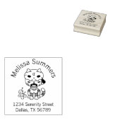 ブードゥー人形猫の住所 ラバースタンプ (押印)