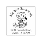 ブードゥー人形猫の住所 ラバースタンプ (インプリント)