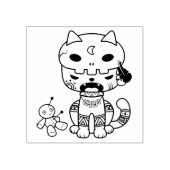 ブードゥー人形猫 ラバースタンプ (インプリント)