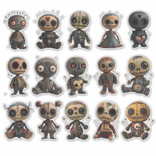 ブードゥー人形 シール (正面)