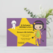 ブードゥー人形 – 背景色の選択 招待状 (スタンド正面)