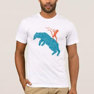ブードゥー猿対大きく青いくま Tシャツ