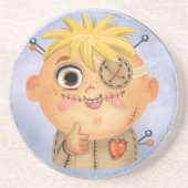 ブードゥー衣装キャンディー缶の可愛い男の子 コースター (正面)