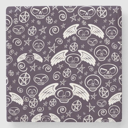 "ブードゥー"パターン ストーンコースター (正面)