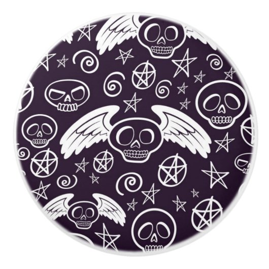 "ブードゥー"パターン セラミックノブ (正面)