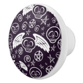 "ブードゥー"パターン セラミックノブ (右)