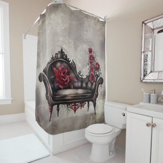 ブードワールシャワーズ | ファインビクトリアンティングラウナーソファ シャワーカーテン (インサイチュ)
