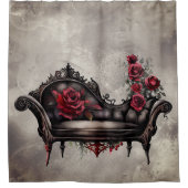 ブードワールシャワーズ | ファインビクトリアンティングラウナーソファ シャワーカーテン (正面)