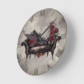 ブードワールシャワーズ | ファインビクトリアンティングラウナーソファ ラウンド壁時計 (傾斜)