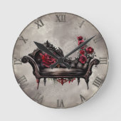 ブードワールシャワーズ | ファインビクトリアンティングラウナーソファ ラウンド壁時計 (正面)