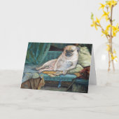 ブードワールパグホリデーカードにビュッフィダンプリン カード (黄色い花)