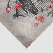 ブードービクトリアンル |アンティークと赤のバラ 薄葉紙 (詳細)