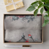 ブードービクトリアンル |アンティークと赤のバラ 薄葉紙 (ギフト)