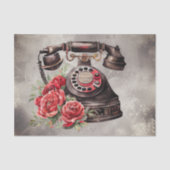 ブードービクトリアンル |アンティーク金ゴールドバラ電話 薄葉紙 (正面)