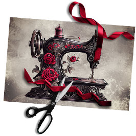 ブードービクトリアンル |アンティーク金ゴールド裁縫機 薄葉紙