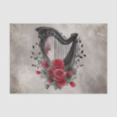 ブードービクトリアンル |アンティーク音楽ケルトのラップハープ 薄葉紙 (正面)