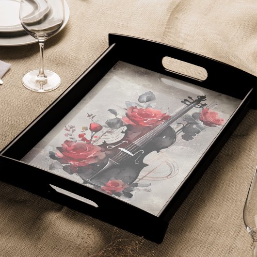 ブードービクトリアンル |アンティーク音楽ヴァイオリンとバラ 薄葉紙