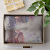 ブードービクトリアンル |ランプ書付きアンティークの机 薄葉紙 (ギフト)