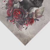 ブードービクトリアンル |古い華美花瓶と赤いバラ 薄葉紙 (詳細)