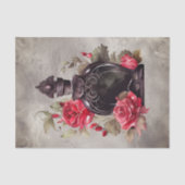 ブードービクトリアンル |古い香水ボトルとバラ 薄葉紙 (正面)