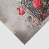 ブードービクトリアンル |古い香水ボトルとバラ 薄葉紙 (詳細)