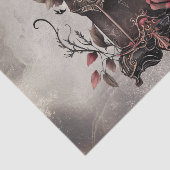 ブードービクトリアンル |赤いバラのアンティークランタン 薄葉紙 (詳細)