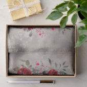 ブードービクトリアンル |赤いバラの古いタイプライター 薄葉紙 (ギフト)