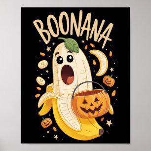ブーナナキュート幽霊ナナハロウィーン仮装メンズウーメ ポスター