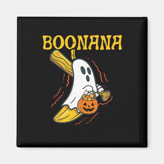 ブーナナキュート幽霊ナナハロウィーン仮装メンズウーメ マグネット (正面)
