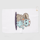 ブーナース猫の救出！クラシックT-S ゴルフタオル (横)