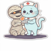 ブーナース猫の救出！クラシックT-S シール (正面)