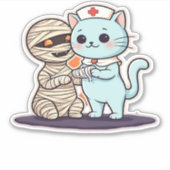 ブーナース猫の救出!クラシックT-S シール (正面)