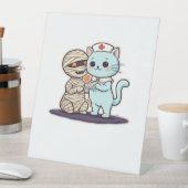 ブーナース猫の救出!クラシックT-S 台座サイン (インサイチュ)