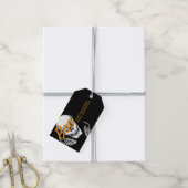 ブーハッピーハローウィンおもしろいスカルパーティー ギフトタグ (より糸付き)