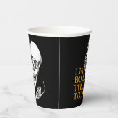 ブーハッピーハローウィンおもしろいスカル冗談 紙コップ (右)