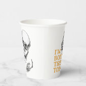 ブーハッピーハローウィンおもしろいスカル冗談 紙コップ (右)