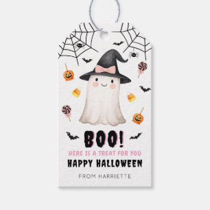 ブーハッピーハローウィンかわいい幽霊ギフトラベル ギフトタグ