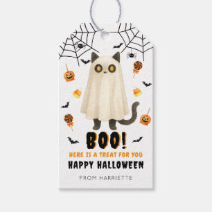 ブーハッピーハローウィン幽霊キャットギフトラベル ギフトタグ