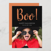 ブーハロウィモダンンブラック写真 シーズンカード (正面/裏面)