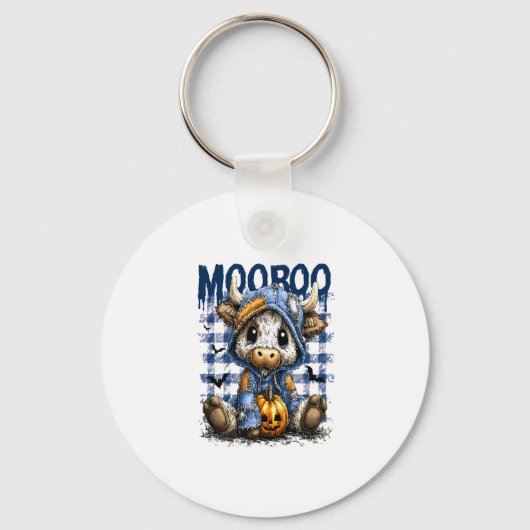 ブーハロウィン不気味ハイランドカウオ キーホルダー (正面)