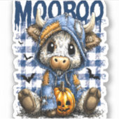 ブーハロウィン不気味ハイランドカウオ シール (正面)